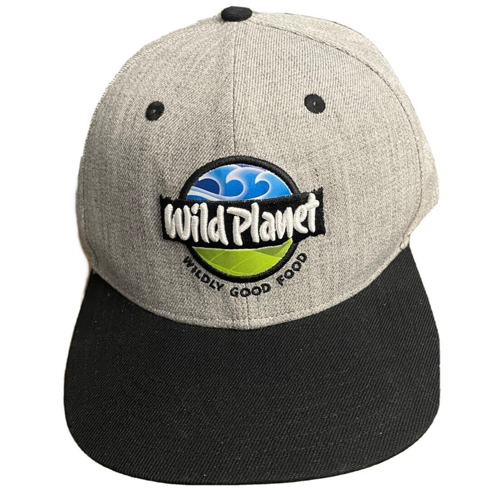 Brand New Wild Planet Sustainability Food Snapback Hat Men's Gray ESG Ocean